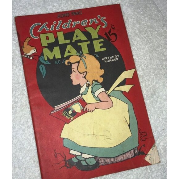 Childrens Play Mate Magazine June 1940 Birthday Issue Vintage Publication - Picture 1 of 16